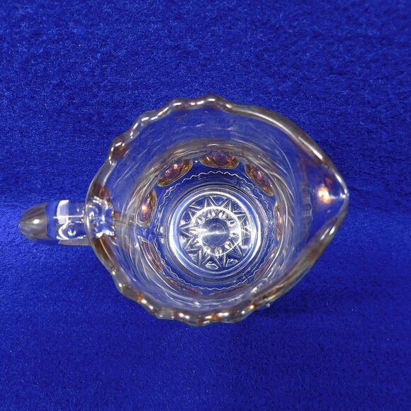 Small King's Crown Thumbprint Creamer Gold Accents 3.75" - Picture 5 of 6